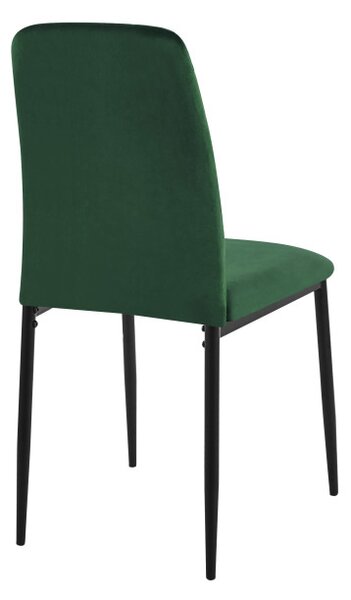 Jídelní židle MAVERIK sametová, tmavě zelená