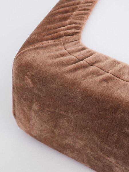 MK Lůžkoviny Prostěradlo mikroplyš Deluxe 90 x 200 cm - mocha mousse