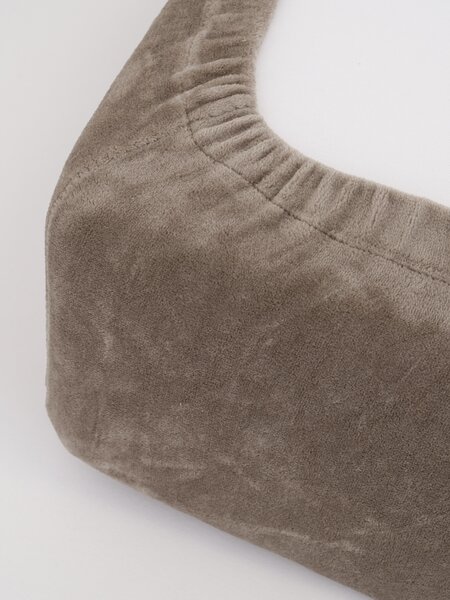 MK Lůžkoviny Prostěradlo mikroplyš Deluxe 90 x 200 cm - šedohnědé