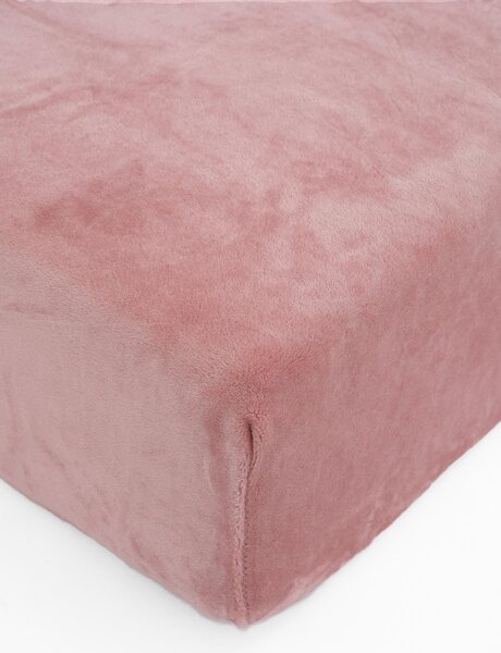 MK Lůžkoviny Prostěradlo mikroplyš Deluxe 90 x 200 cm - starorůžové