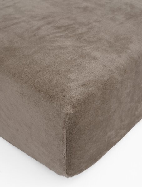 MK Lůžkoviny Prostěradlo mikroplyš Deluxe 90 x 200 cm - šedohnědé