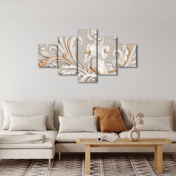 Obraz bohyně v ornamentálním pozadí (125x70 cm)
