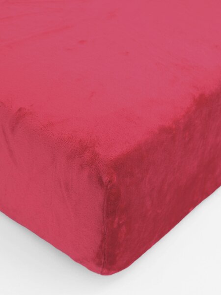 MK Lůžkoviny Prostěradlo mikroplyš Deluxe 140 × 200 cm – tmavě červené