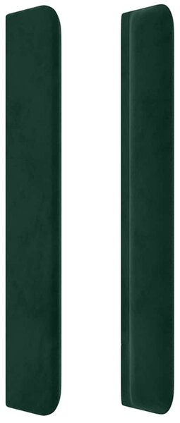 Čelo postele typu ušák tmavě zelená 163x16x118/128 cm samet 3119777