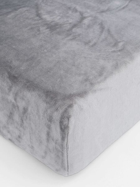 MK Lůžkoviny Prostěradlo mikroplyš Deluxe 140 × 200 cm – světle šedé
