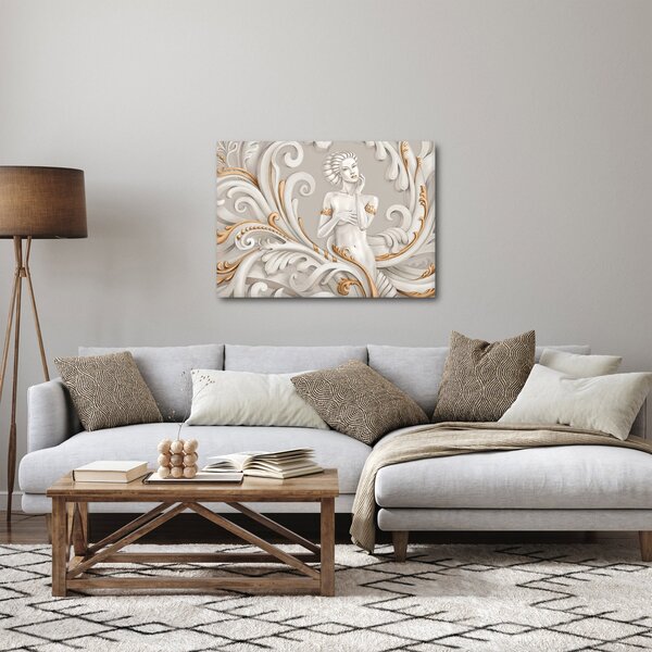 Obraz bohyně v ornamentálním pozadí (70x50 cm)