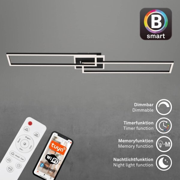 Briloner 3538-015 - LED Stmívatelný lustr FRAME 2xLED/20W/230V Wi-Fi Tuya + DO