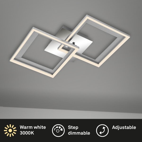 Brilo - LED Stmívatelný přisazený lustr FRAME 2xLED/11W/230V