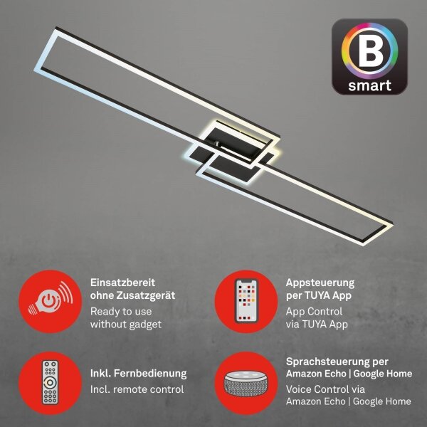 Briloner 3538-015 - LED Stmívatelný lustr FRAME 2xLED/20W/230V Wi-Fi Tuya + DO