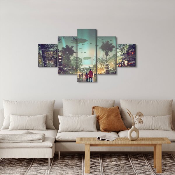 Obraz - město v budoucnosti (125x70 cm)