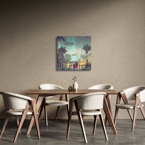 Obraz - město v budoucnosti (30x30 cm)
