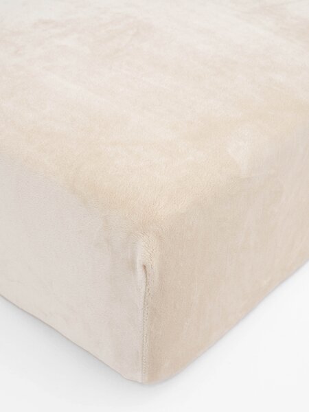 MK Lůžkoviny Prostěradlo mikroplyš Deluxe do postýlky 60 x 120 cm - mandlové