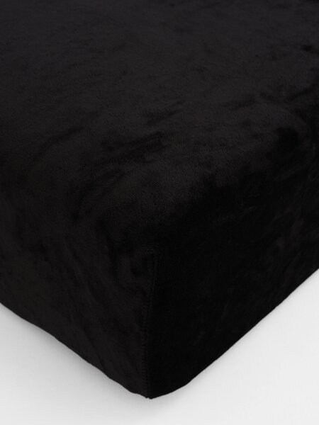 MK Lůžkoviny Prostěradlo mikroplyš Deluxe 160 x 200 cm - černé
