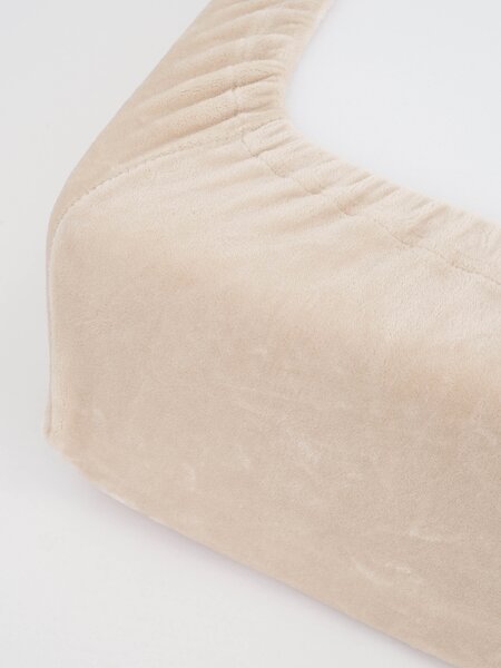 MK Lůžkoviny Prostěradlo mikroplyš Deluxe do postýlky 60 x 120 cm - mandlové
