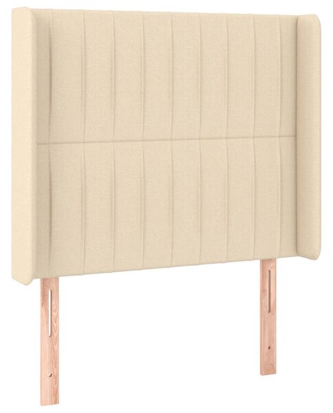 Čelo postele typu ušák krémové 103x16x118/128 cm textil 3119813