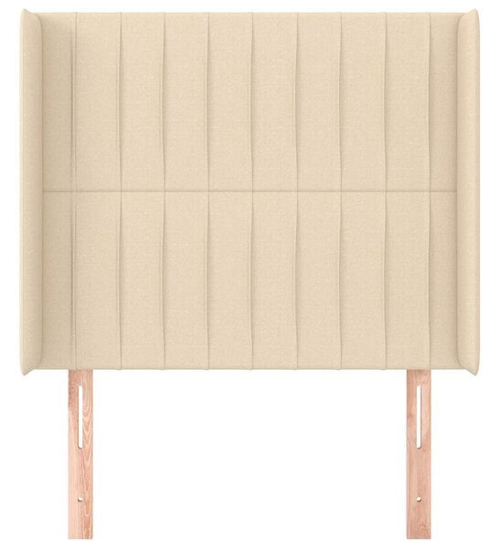 Čelo postele typu ušák krémové 103x16x118/128 cm textil 3119813