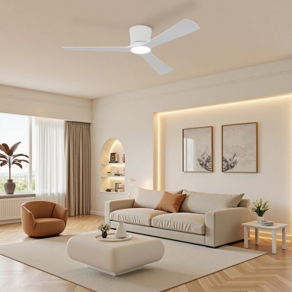 ZEVENTI - LED Stropní ventilátor AUREX LED/24W/230V Wi-Fi Tuya bílá + DO