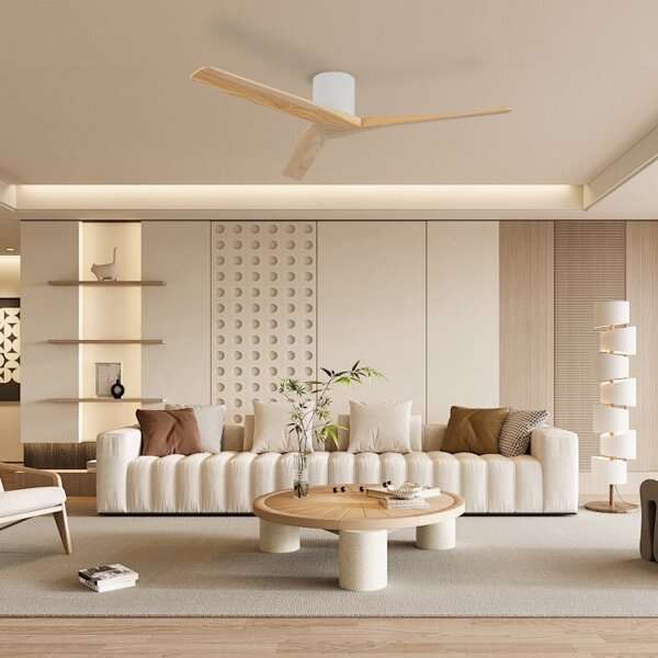 ZEVENTI - Stropní ventilátor VELLON Wi-Fi Tuya bílá/pavlovnie + DO