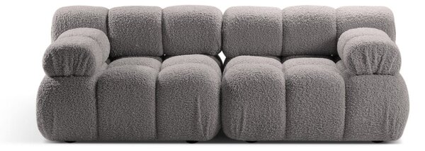 Světle šedá modulární pohovka z textilie bouclé 188 cm Bellis – Micadoni Home