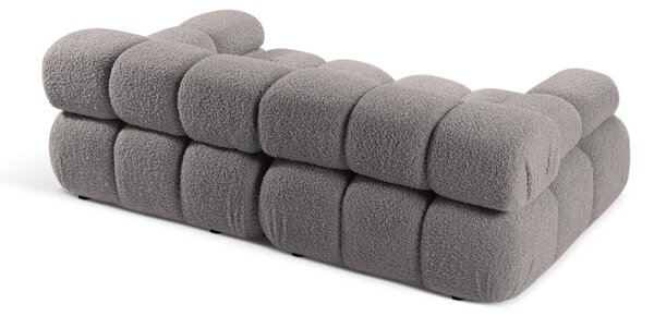 Světle šedá modulární pohovka z textilie bouclé 188 cm Bellis – Micadoni Home
