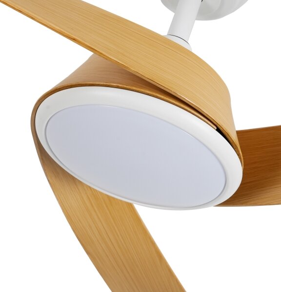 ZEVENTI - LED Stropní ventilátor AERYS LED/24W/230V Wi-Fi Tuya bílá/dub + DO