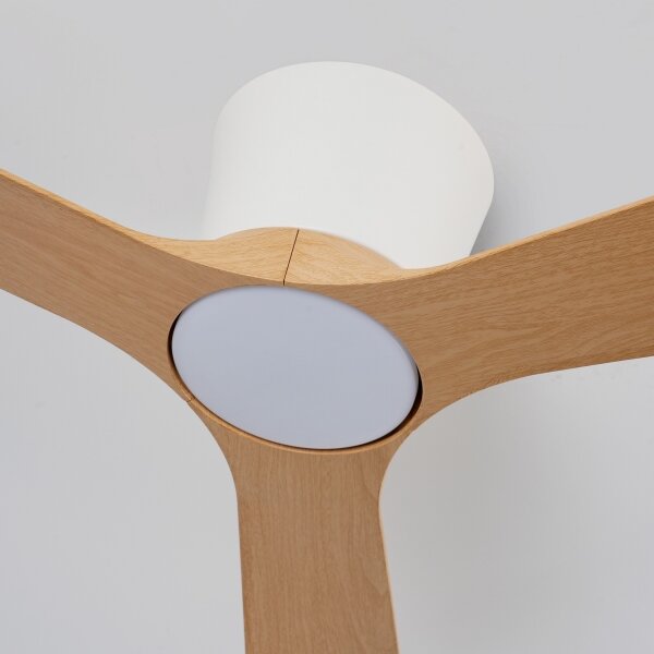 ZEVENTI - LED Stropní ventilátor AUREX LED/24W/230V Wi-Fi Tuya bílá/dub + DO