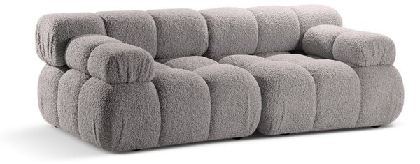 Světle šedá modulární pohovka z textilie bouclé 188 cm Bellis – Micadoni Home
