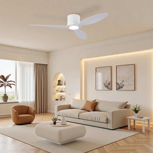 ZEVENTI - LED Stropní ventilátor VENTORA LED/24W/230V Wi-Fi Tuya bílá + DO