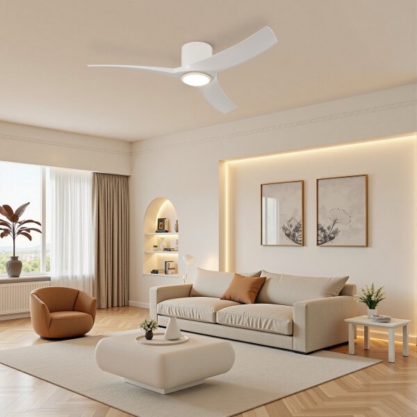 ZEVENTI - LED Stropní ventilátor ORBITO LED/24W/230V Wi-Fi Tuya bílá + DO