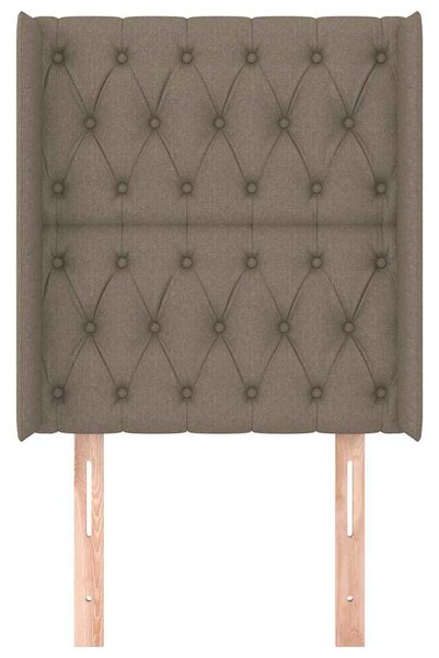 Čelo postele typu ušák taupe 83x16x118/128 cm textil 3119894