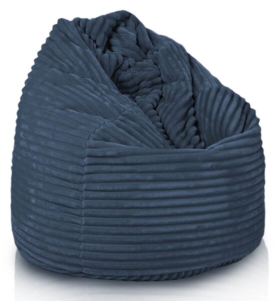 Sedací vak Primabag Mega Sako Velvet tmavomodrá