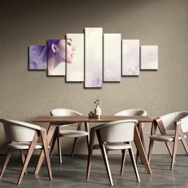 Obraz ženy s levandulemi (210x100 cm)