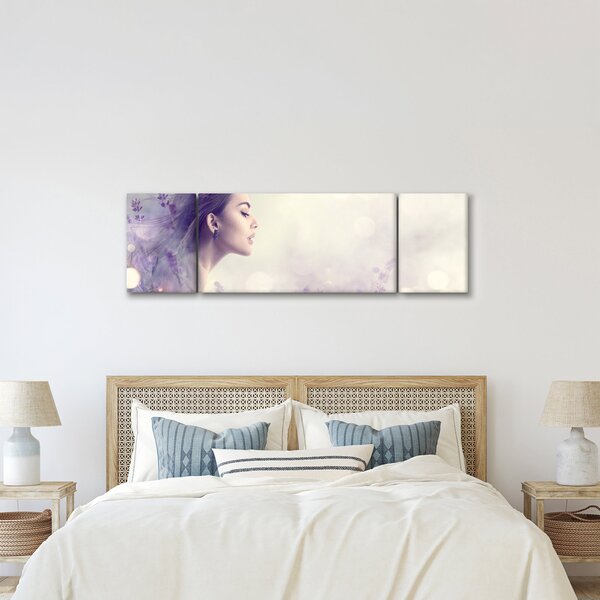 Obraz ženy s levandulemi (170x50 cm)