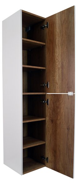 BPS-koupelny Doplňková koupelnová skříňka vysoká bílá V42 35 cm - Poškozeno