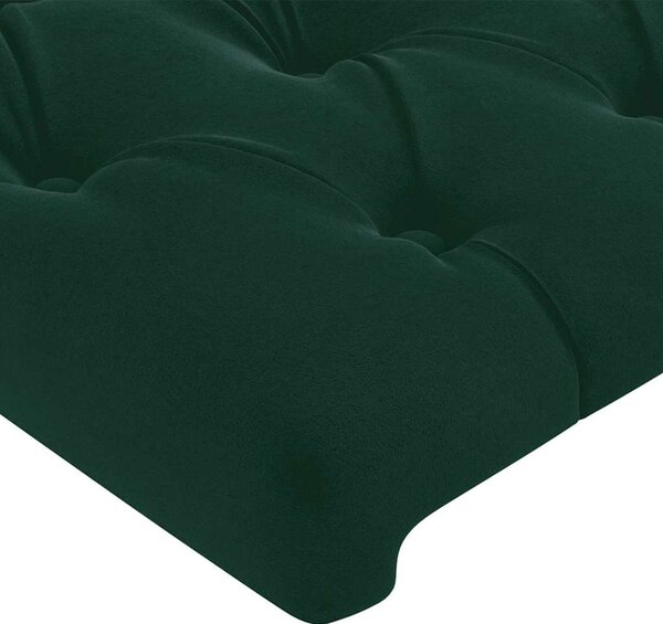 Čelo postele typu ušák tmavě zelená 103x16x118/128 cm samet 3119961
