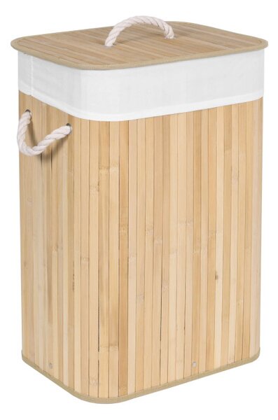 Koš na prádlo 1 přihrádkový, bambusový