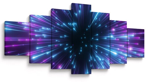 Obraz - Neonový prostor (210x100 cm)