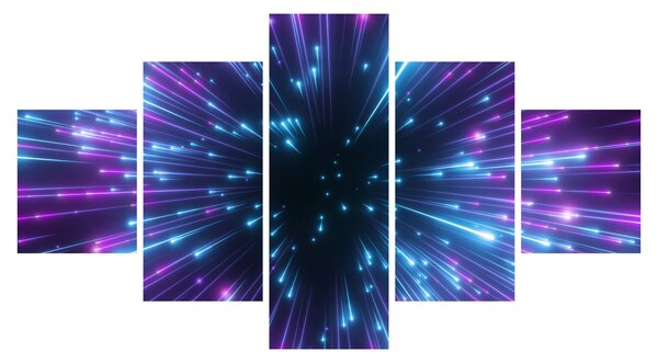 Obraz - Neonový prostor (125x70 cm)