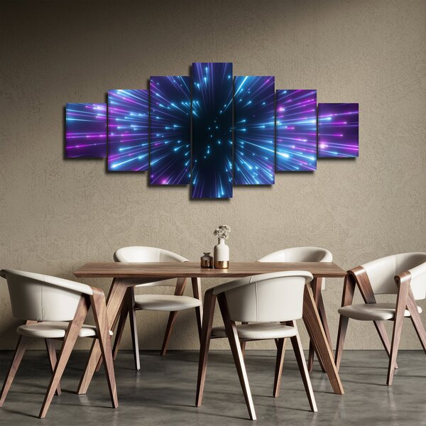 Obraz - Neonový prostor (210x100 cm)