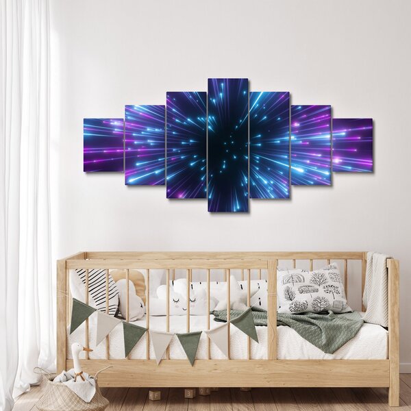 Obraz - Neonový prostor (210x100 cm)