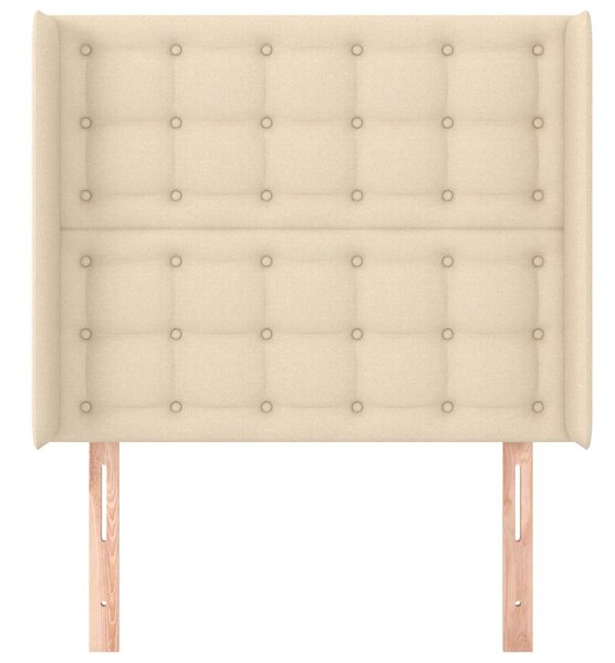Čelo postele typu ušák krémové 93x16x118/128 cm textil 3120001