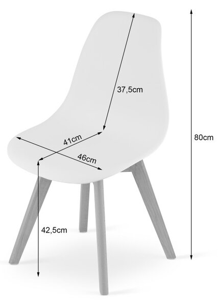 Set dvou jídelních židlí KITO břidlicový (2 ks)