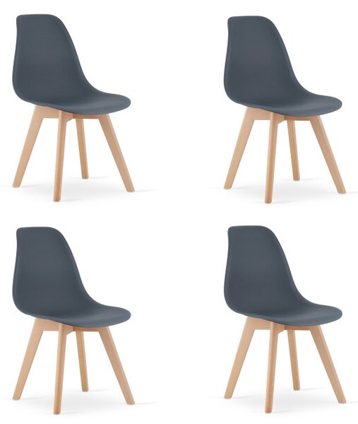 Set čtyř jídelních židlí KITO břidlicový (4 ks)