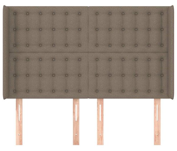 Čelo postele typu ušák taupe 147x16x118/128 cm textil 3120016