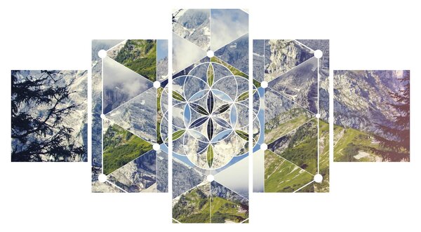 Obraz - Geometrický obrazec (125x70 cm)