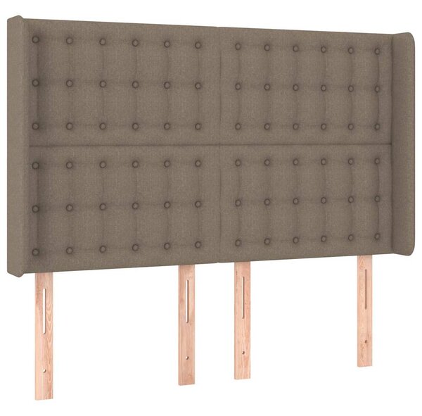 Čelo postele typu ušák taupe 147x16x118/128 cm textil 3120016