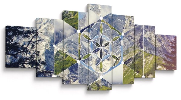 Obraz - Geometrický obrazec (210x100 cm)