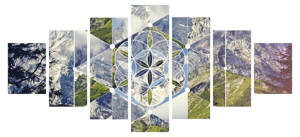 Obraz - Geometrický obrazec (210x100 cm)