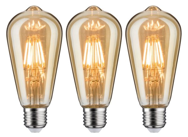 P 5067 1879 set LED žárovka Rustika E27 230V 3x6W 1700K stmívatelné zlatá - PAULMANN
