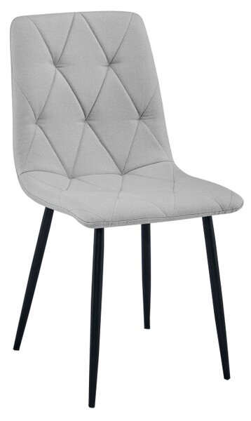 Set tří jídelních židlí LIBRA světle šedé / černé nohy (3 ks)